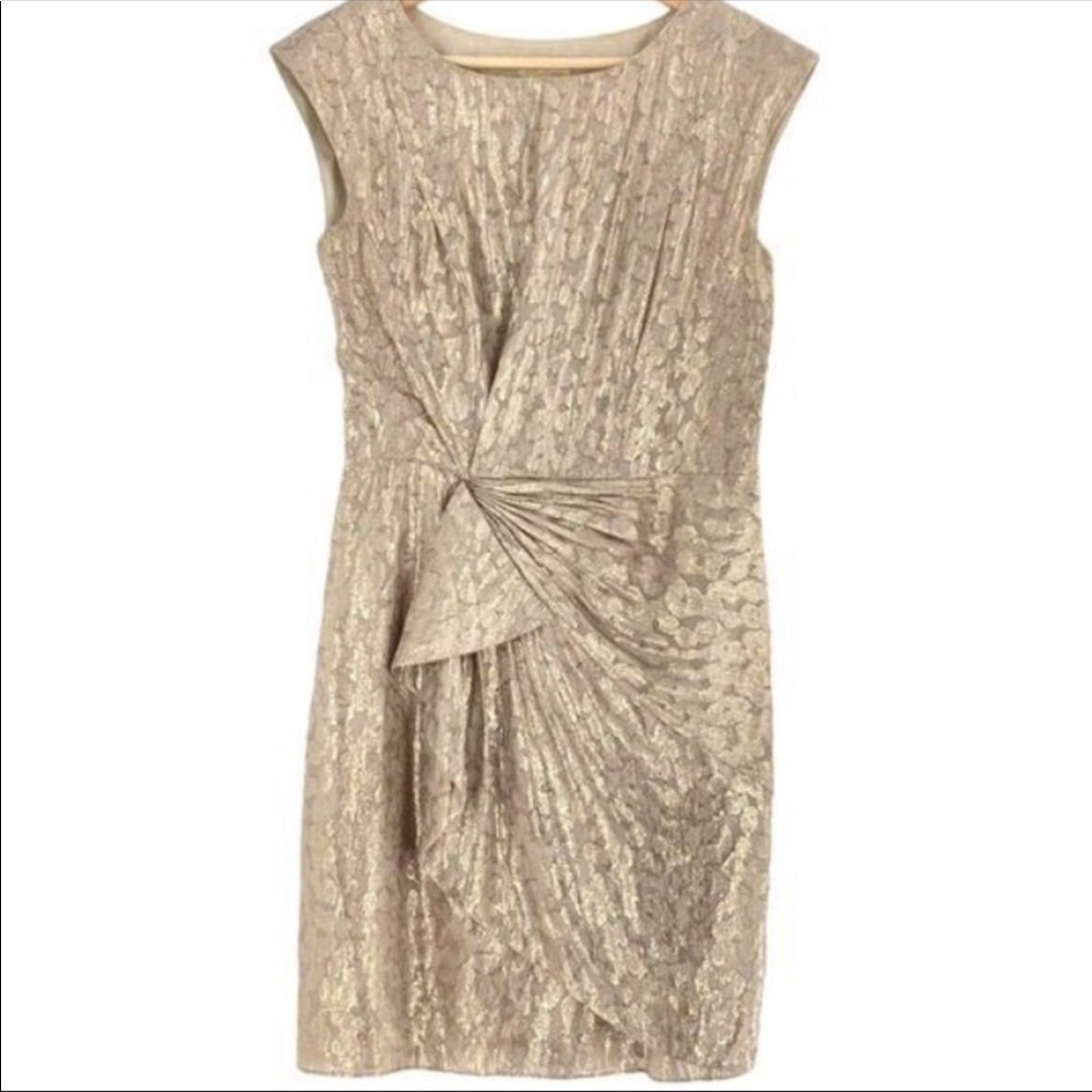 shoshanna gold dresses.